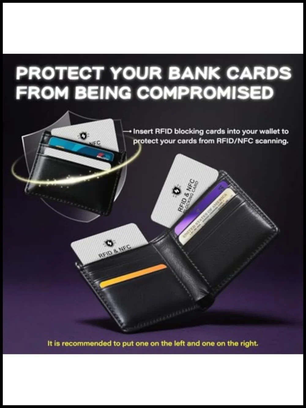 RFID Blocking Card Set - Protect Credit Cards & Passports - Slim Design